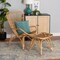Baxton Studio Earvin Modern Bohemian Natural Brown Rattan 2Piece Armchair and Footstool Set 224-12707-12708-ZORO - alternate 1